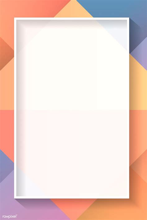 Blank Rectangle Colorful Abstract Frame Vector Premium Image By