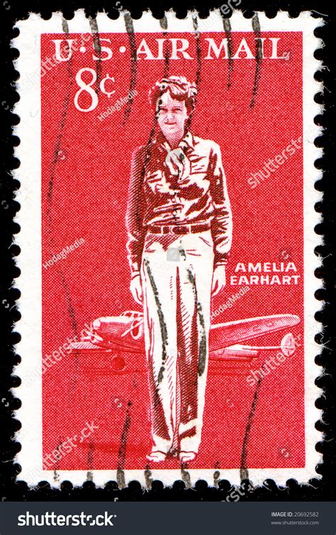 1963 Amelia Earhart Airmail Postage Stamp Foto Stock 20692582