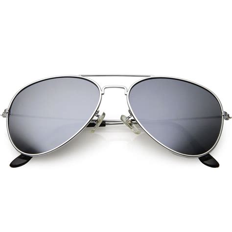 Military Classic Mirrored Metal Aviator Sunglasses Zerouv Sitesunimiit