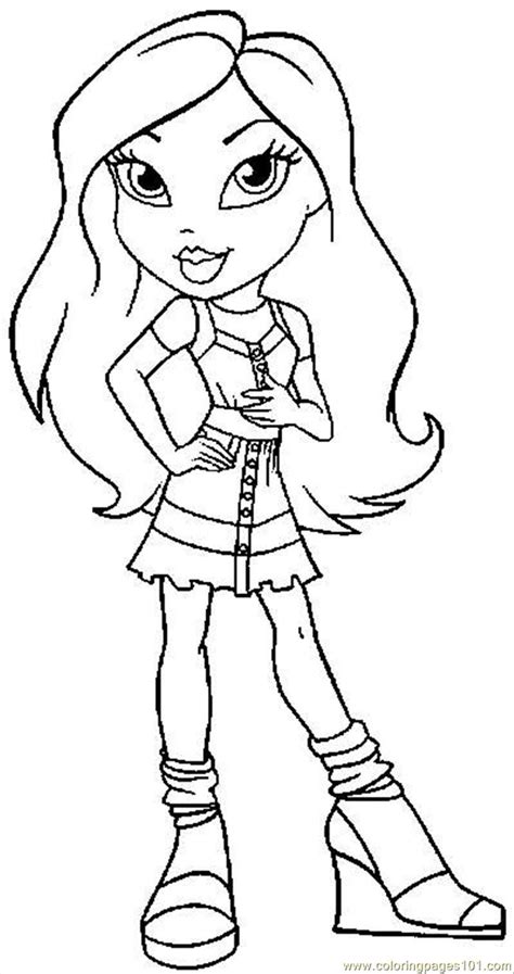 100 coloring pages of fashionable dolls loved by all. Bratz 77 Coloring Page - Free Bratz Coloring Pages ...