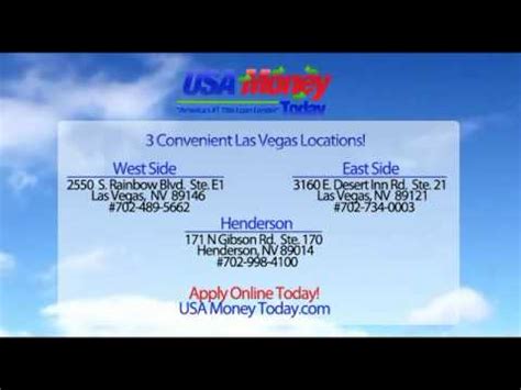 Maybe you would like to learn more about one of these? USAMoneyToday.com Las Vegas Nevada Auto Car Title Loans No ...