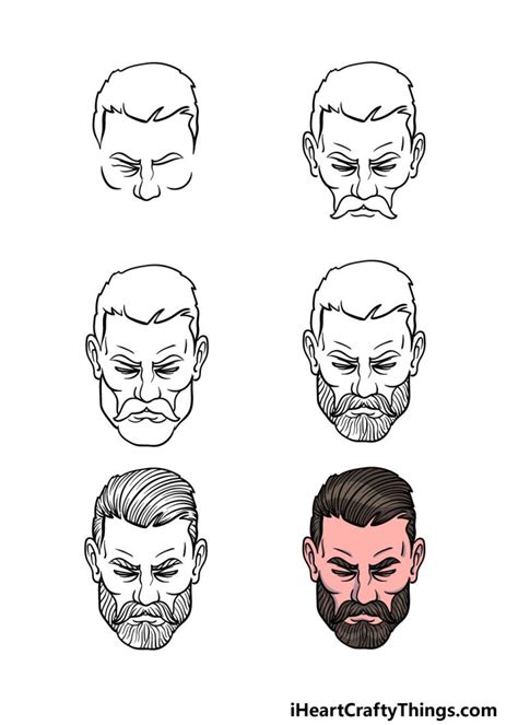 Beard Drawing How To Draw A Beard Step By Step