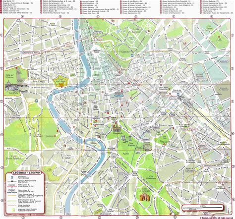 Map Of Rome Attractions Printable Printable Maps