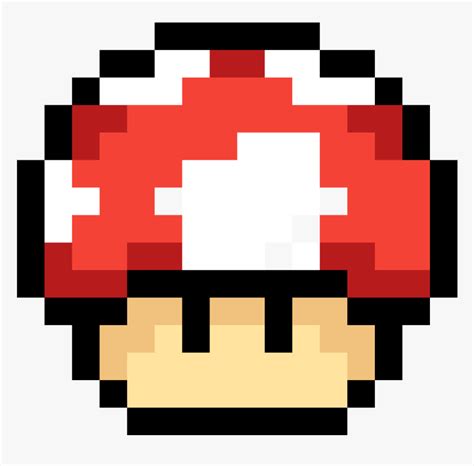 Mushroom From Mario Pixel Art
