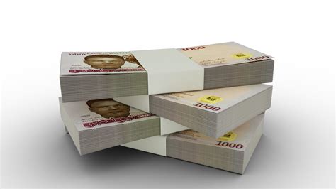 3d Rendering Of Stack Of 1000 Nigeria Naira Notes Few Bundles Of Naira