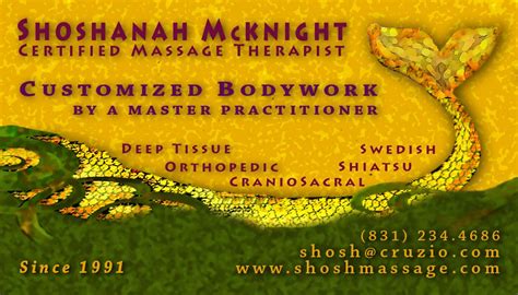 Shoshanah Mcknight Certified Massage Therapist Santa Cruz Home Facebook