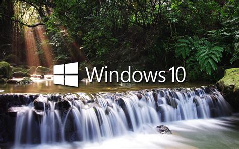 Windows 10 On A Small Waterfall Wallpaper Computer Wallpapers 47604