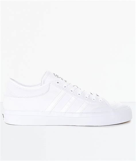 Adidas Matchcourt All White Shoes Zumiez