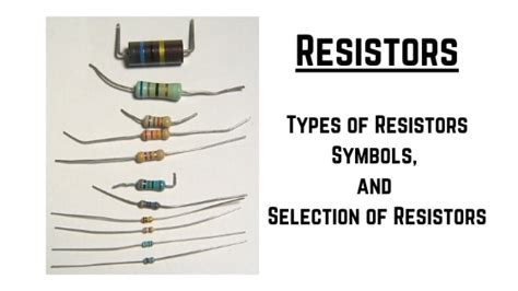 Different Types Of Resistor Explained With Symbols Pdf