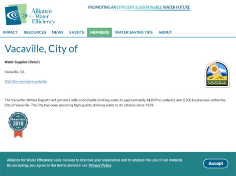 City Of Vacaville Water Rebate