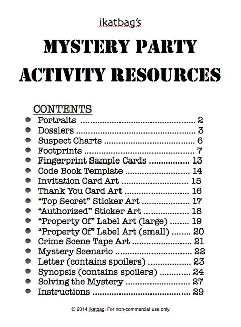Printable escape room kits for kids would be perfect for a birthday party. Mystery Party Activity Resources | Mystery parties, Party ...