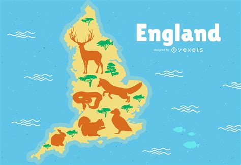 England Map Illustration Vector Download