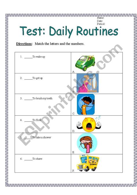 Test Daily Routine Esl Worksheet By Araruta Vrogue Co