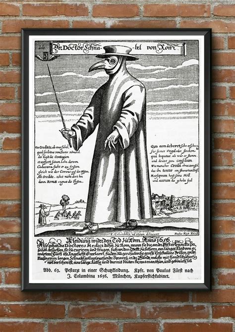 Plague Doctor Print Dr Beaky Poster Print Poster Canvas Wall Art