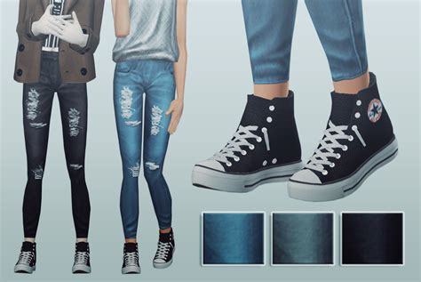 E Neillan Af Jeans With Semller Converse Sims 2 Sims 4 Toddler