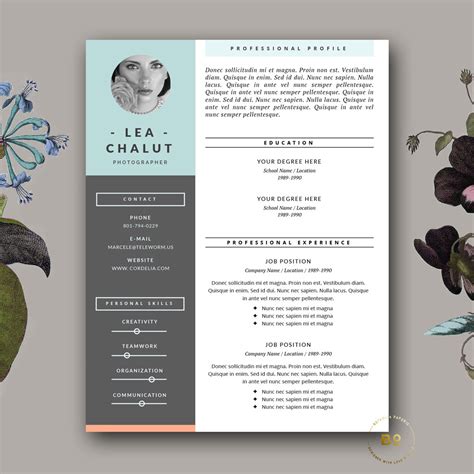 Design an amazing simple background resume resume in minutes. Resume Template Creative Resume Design Cover Letter for MS