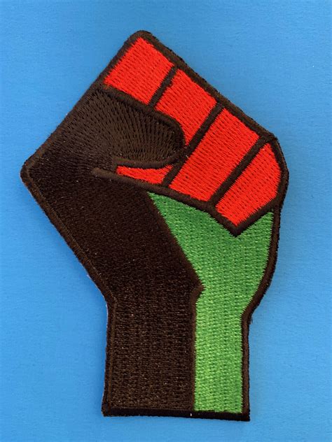 Power Fist Black Lives Matter Blm Embroidered Patch Iron On Sew Pan