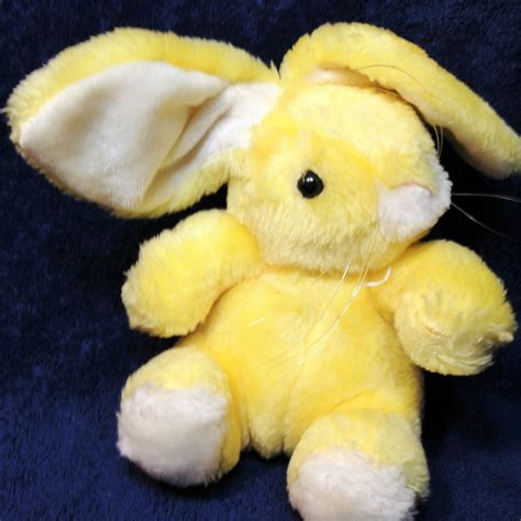 Commonwealth Yellow Bunny Rabbit Lop Eared Plush Stuffed Furry Animal 6