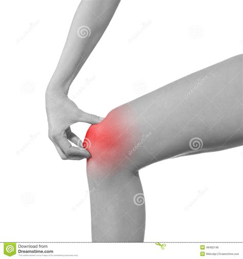 Pain In Woman Knee Stock Photo Image Of Isolated Arthritis 48492148