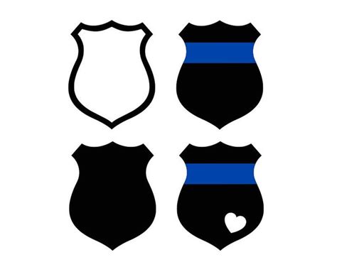 Police badge svg thin blue line svg police wife svg police | Etsy