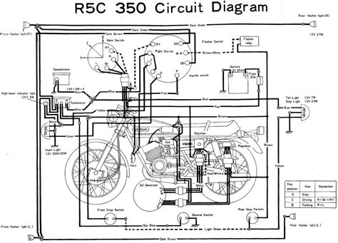 Yamaha 150 wiring diagram wiring. Yamaha RD350 R5C Wiring Diagram - Evan Fell Motorcycle Works