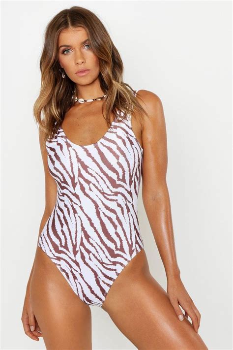 Tiger Scoop Swimsuit Boohoo UK In 2020 Plus Size Swimsuits
