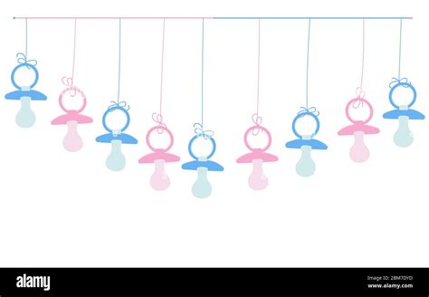 Hanging Pink And Blue Pacifiers Baby Newborn Hanging Baby Boy Baby