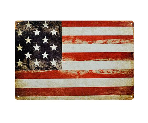 American Flag Us Patriotic Metal Tin Sign B75 Usa Flag 4