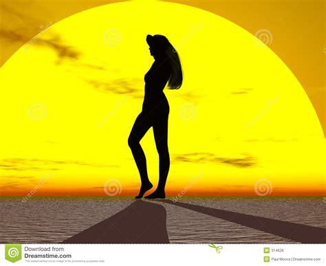 Nude Silhouette One Stock Illustration Illustration Of Silhouette 314628