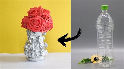 Diy Plastic Bottle Vase Plastic Bottle Craft Idea Best Out Of Waste