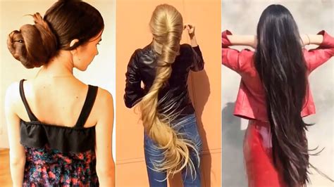 bun drop compilation with 42 most beautiful long hair girls 2018 youtube