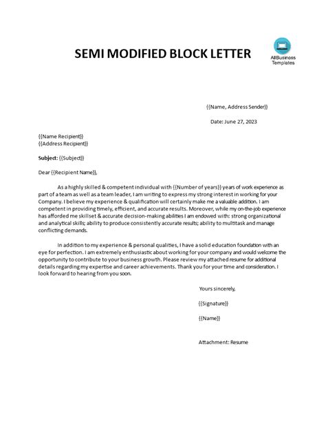 Semi Block Style Application Letter Sample Halimbawa Ng Liham Vrogue