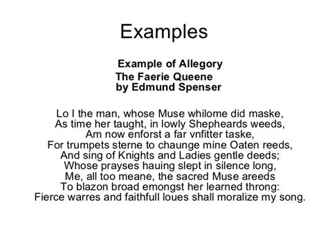 Allegory Poems