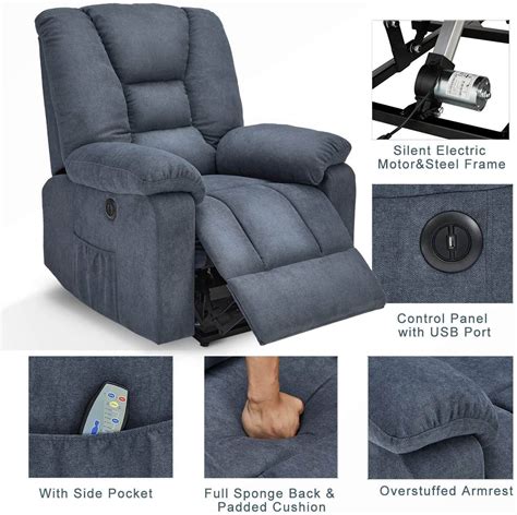 esright power lift microfiber electric recliner chair with heated vibration massage living room