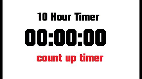 10 Hour Timer Count Up Youtube