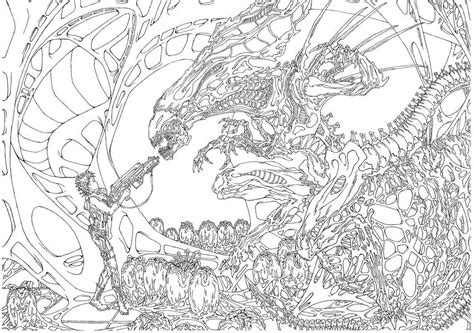 I must say she did a phenominal job wow go check out her page she's a bang up colorist! Avp Alien Vs Predator 2 Coloring Pages - Coloring Pages ...