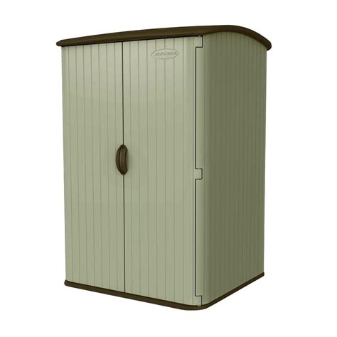 Suncast Extra Large Vertical 4 Ft X 4 Ft 8 In Resin Storage Shed