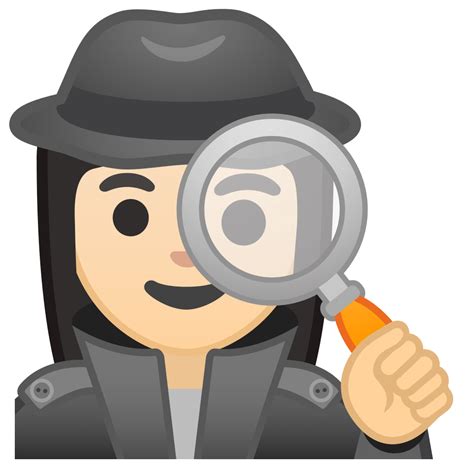 Woman Detective Light Skin Tone Icon Noto Emoji People Profession