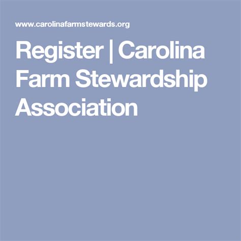 Register Carolina Farm Stewardship Association Stewardship Farm