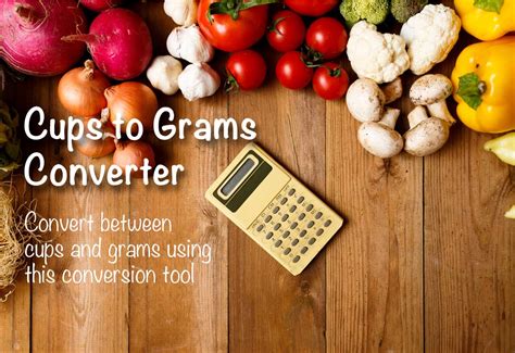 Converting from milliliters (ml) to grams (g) is more complicated than plugging in a number, because it converts a volume unit, milliliters, to a mass unit, grams. Cups to Grams Converter - The Calculator Site