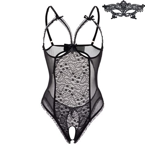 Buy Vinmassopen Cup Lingerie Crotchless Pajama One Piece Negligee Women