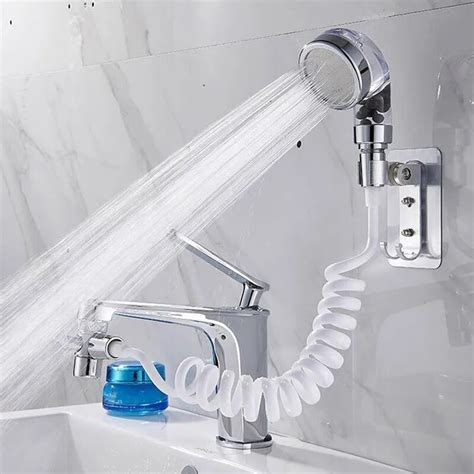 Bathroom Wash Face Basin Water Tap External Shower Head Toilet Hold