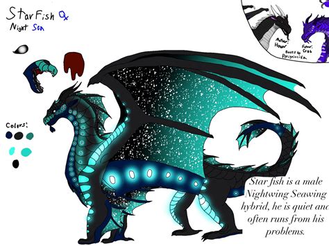 My Seawing Nightwing OC Starfish! : r/WingsOfFire