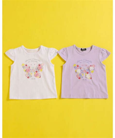 【セール】 蝶々プリントtシャツ 80~90cm （その他トップス）｜bebe べべ ファッション通販 タカシマヤファッションスクエア