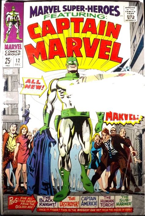 Marvel Super Heroes 1 Gd 1967 1st Appearance Of Captain Marvel Mar