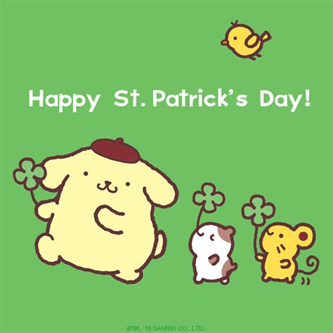 Pompompurin Happy St Patricks Day Sanrio Characters Cute