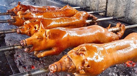 Extreme Lechon In Cebu Huge Unseen Pig Roasting Factory Local Food