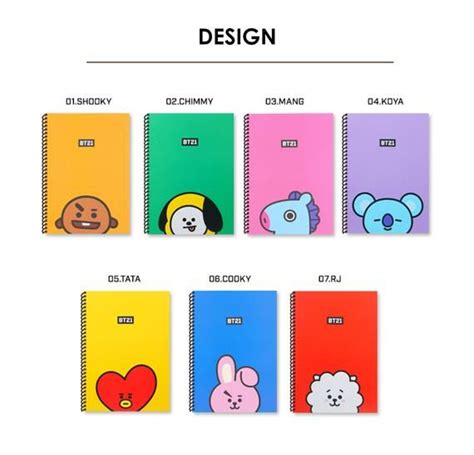 Bt21 Spring Ruled Notebook Large Notebook Writing Journal Notepad
