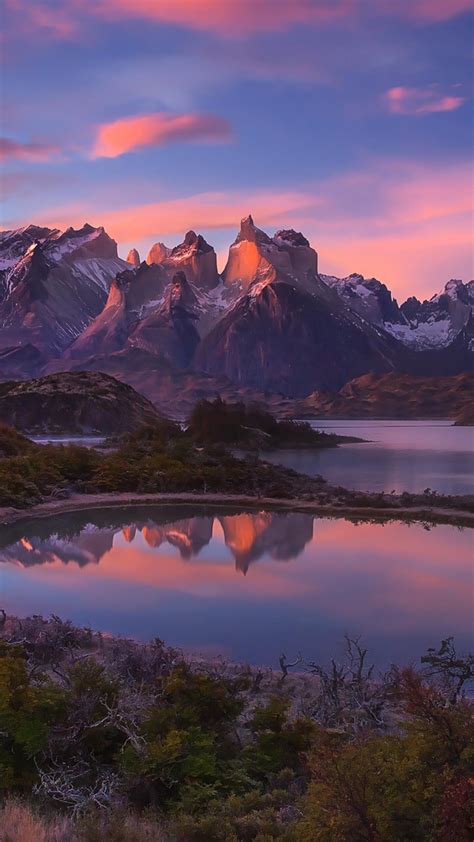 1440x2560 South America Patagonia Andes Mountains Lake Samsung Galaxy