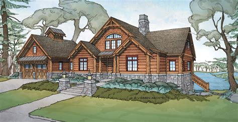 Log Cabin House Plan With 5140 Square Feet And 5 Bedrooms From Dream